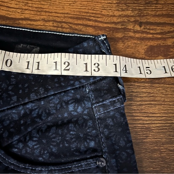 MOTHER The Looker Foulard Me Once Jeans Blue Tile Print Low-rise Skinny Size 26 - Picture 10 of 13